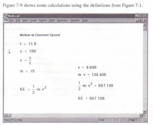 Figure 7-9: Calculations based on the variables defined in Figure 7-1.