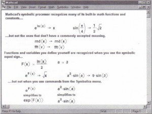 The symbolic processor recognizes certain built-injunctions. Functions and variables you define yourself are only recognized when you use the symbolic equal sign