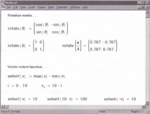 User functions used with vectors and matrices.